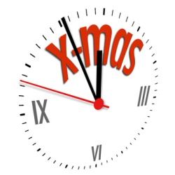 Uhr, symbolisch für ''kurz vor Weihnachten''